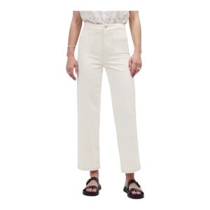 Madewell Emmett Wide Leg Cropped Pant Ivory  Size 26 $128